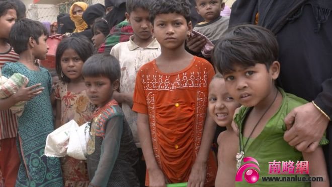 Rohingya children at a refugee camp in Bangladesh