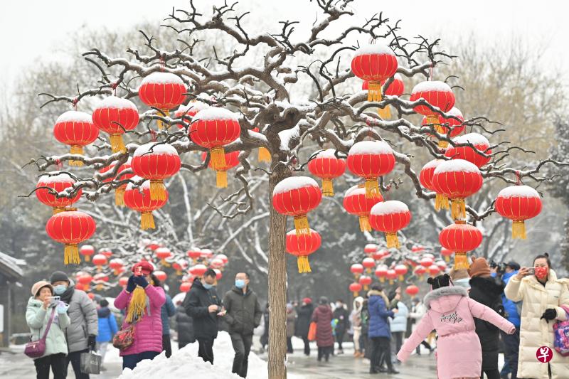 北京城雪后 一片银装素裹
