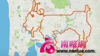 The cyclists turned a 202km ride around Perth into an outline of a goat