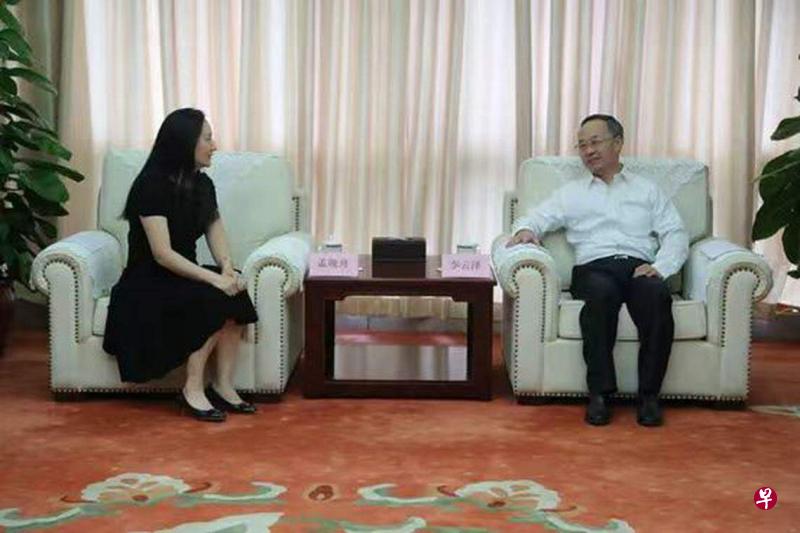 中国国家金监总局局长李云泽会见孟晚舟