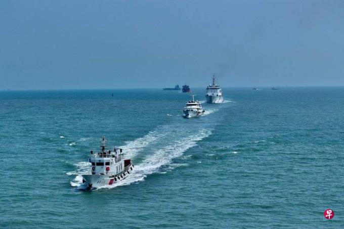 大陆海事局在台海西侧水域开展联合巡航