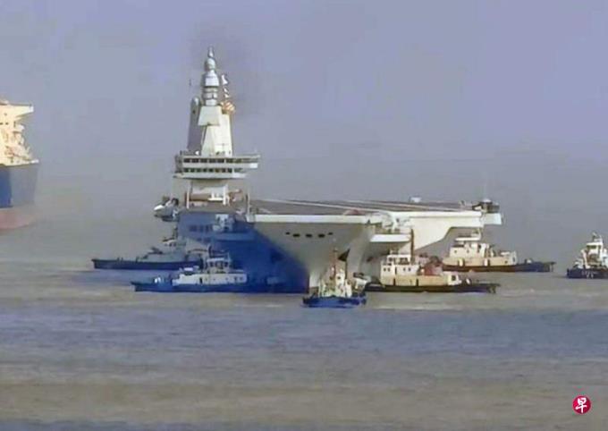 中国航母福建舰传五一假期首次海试