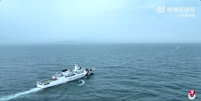 中国大陆再公布海警船在金门水域画面 强调“常态化执法巡查”