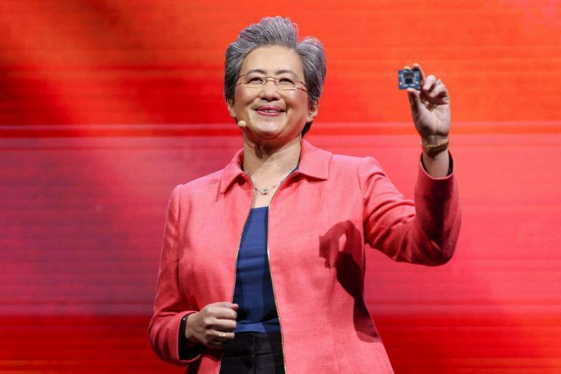 超微半导体(AMD)首席执行长苏姿丰6月初访问台湾出席台北国际电脑展,并传出评估投资新台币50亿元,在台湾设研发中心。图为苏姿丰6月3日在台北国际电脑展发表专题演讲。(法新社)