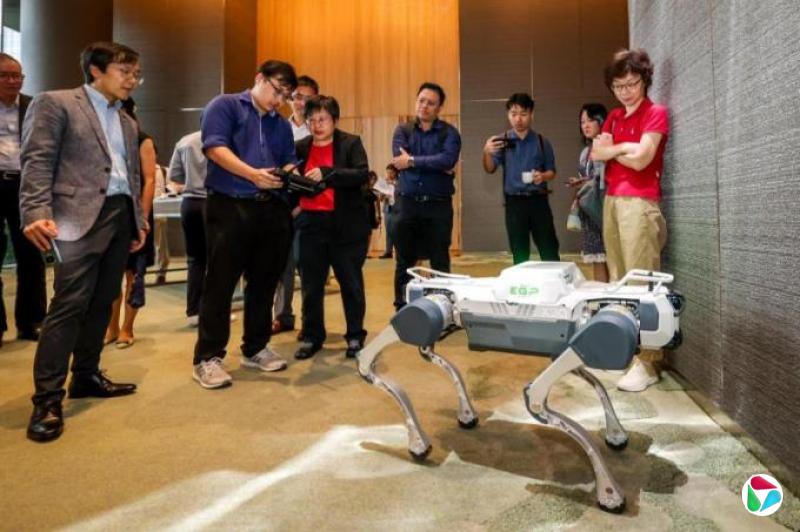 机器狗亮相“解读两会”论坛