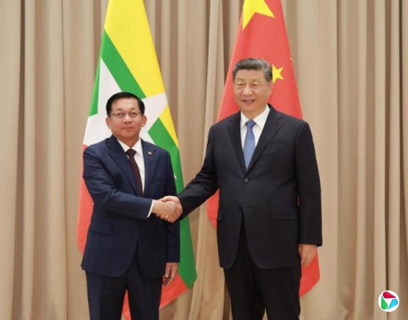 习近平与敏昂莱会面:支持缅甸推进国内政治议程
