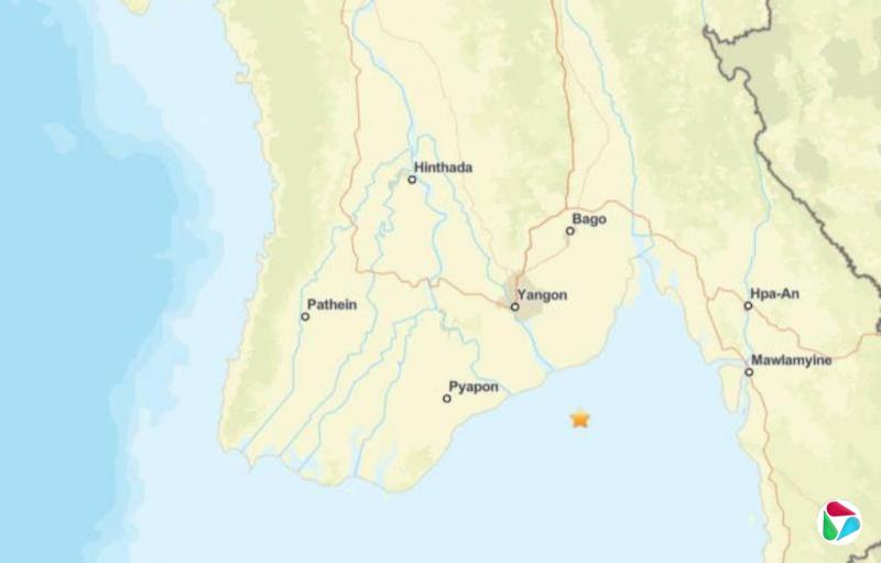 缅甸仰光省发生5.1级地震
