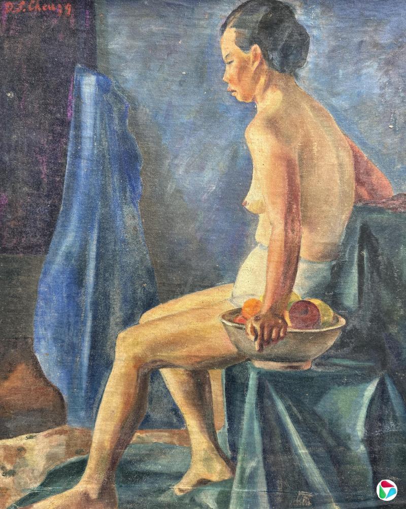 许铁生1939年的女体与静物油画。(品艺画廊提供)