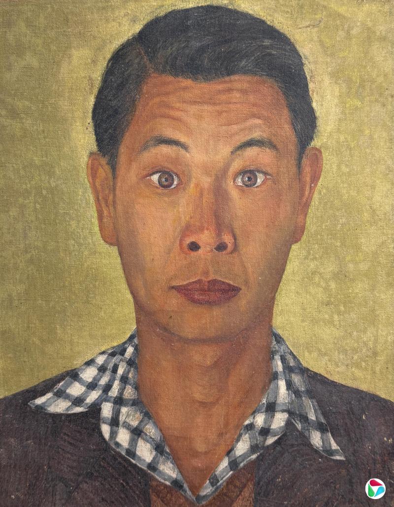 许铁生油彩自画像(1939-1940)。(品艺画廊提供)